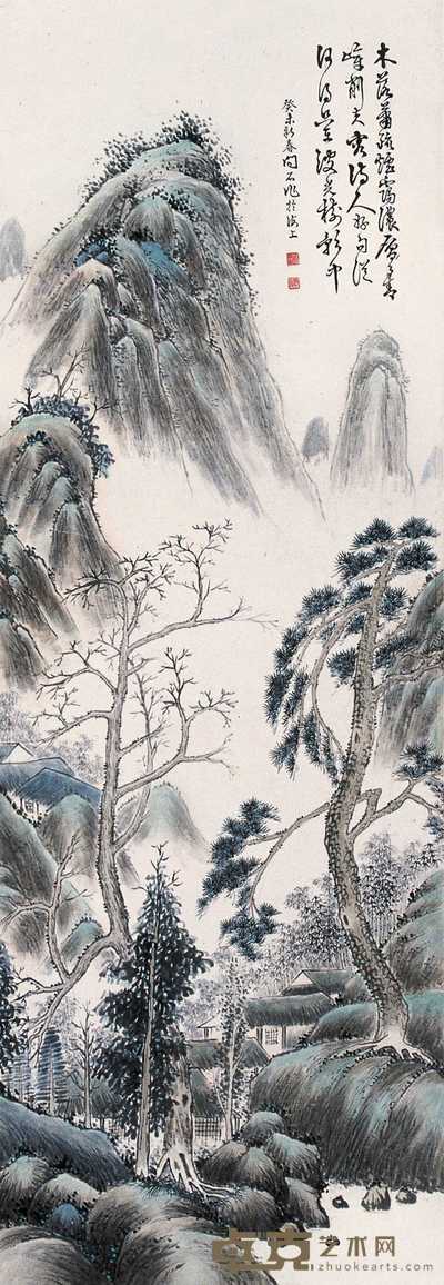 潘景元 松风幽居 立轴 118×41cm